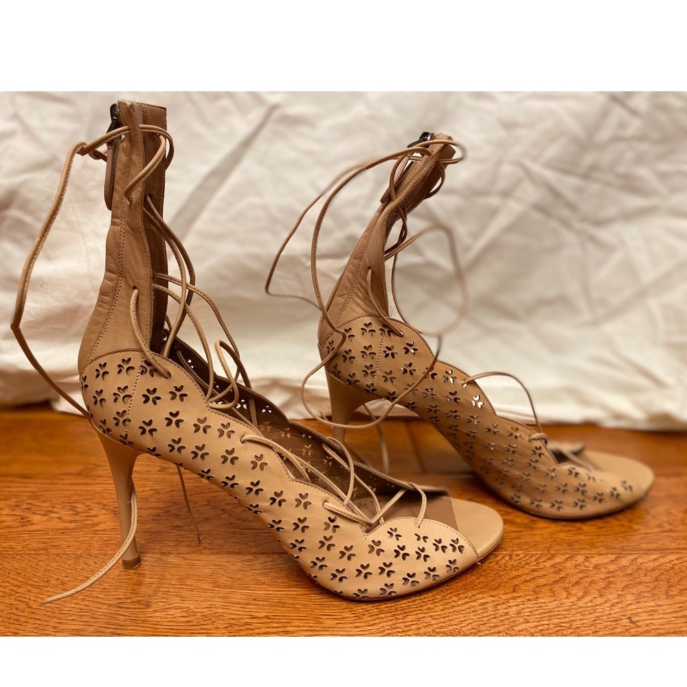 Alaia Carine Laser-Cut Sandals